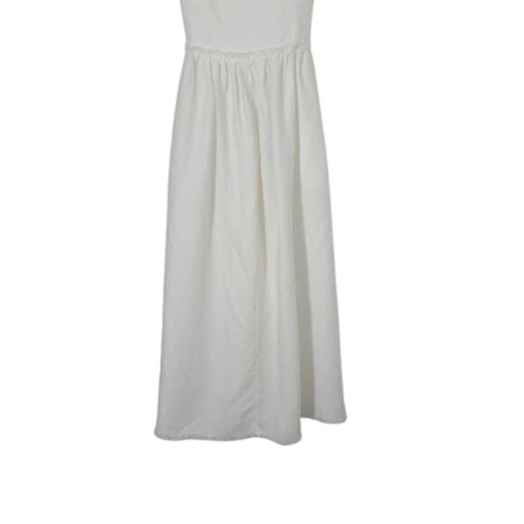 Aritzia Wilfred Hymne Linen Lyocell Criss Cross Back Midi Dress Womens Sz 10 - Picture 6 of 16